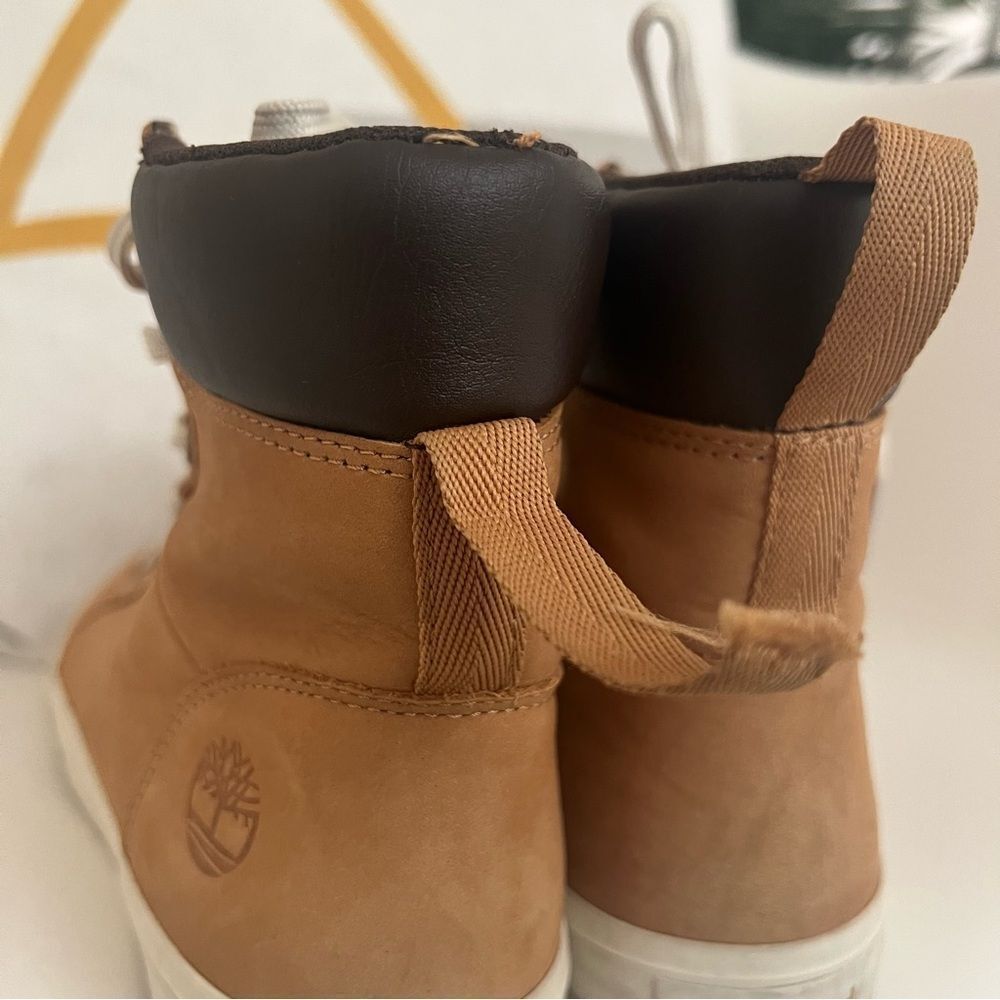 Timberland Skyla Bay Logo Round Toe Lace Up Boots US 7 EU 38 EUC - Picture 4 of 9